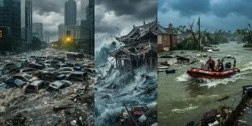 Catastrophic Floods generated by gemini-image