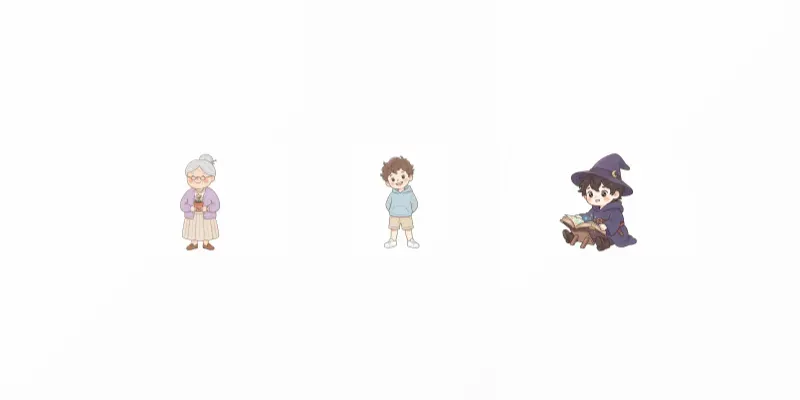 Cute Minimalist Storybook Characters generated by undefined