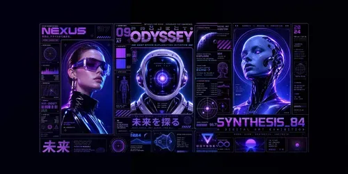Futuristic Poster Designs generated by chatgpt-image