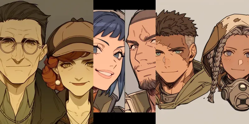 RPG Npc Portrait Rows 6 Sameworld Faces