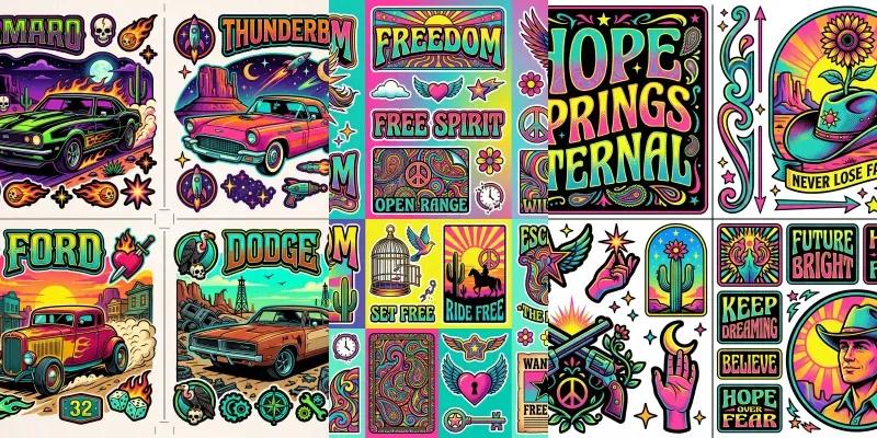 Acidwestern Popart Decal Collections generated by undefined