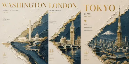 City Exhibition Posters generated by chatgpt-image
