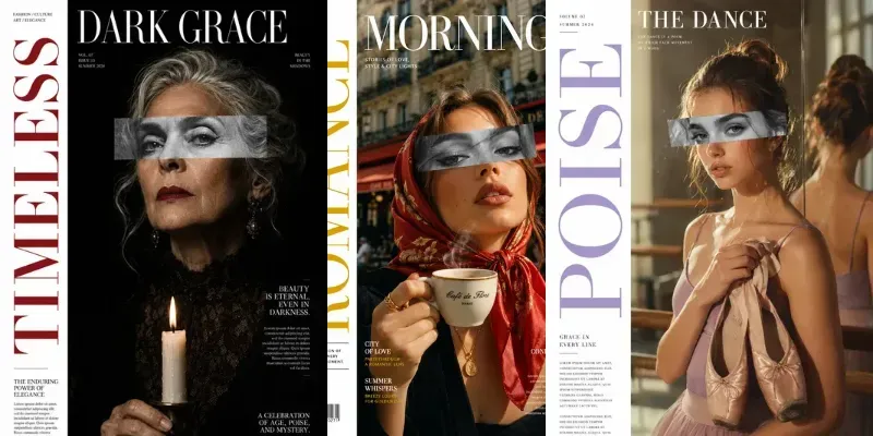 Editorial Monochrome Eye Portraits generated by undefined