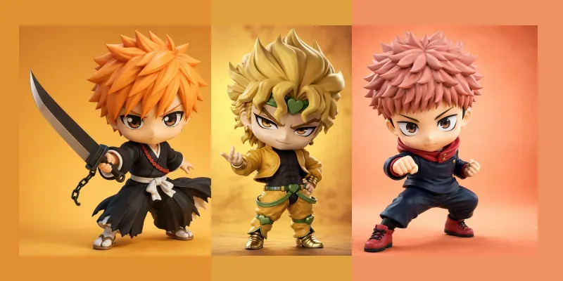 3d Chibi Anime Characters generated by undefined