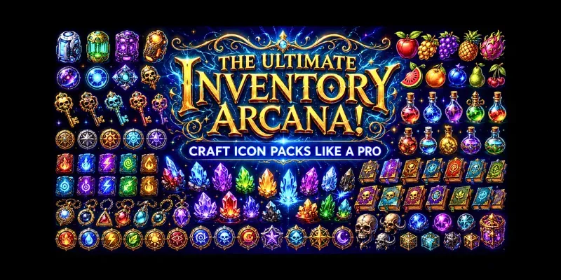 Handdrawn 2D Game Asset Pack Icons generated by undefined