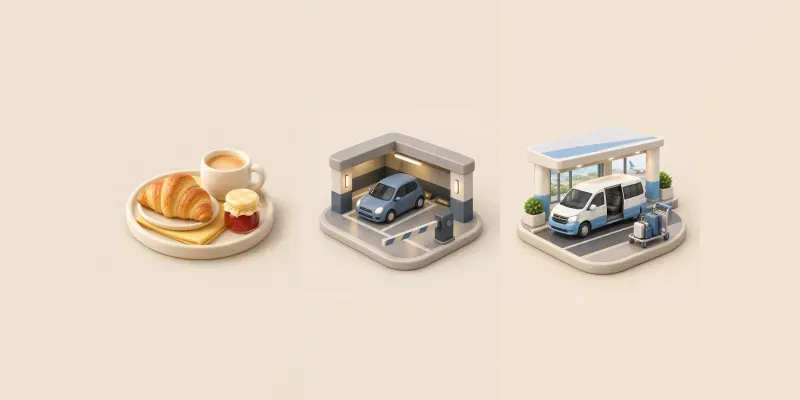 Hotel Amenity Isometric Icon Packs