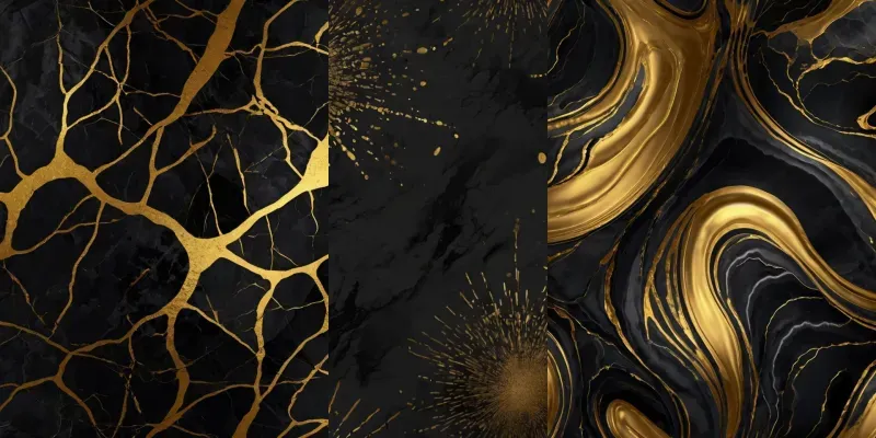 Luxurious Gold Marble Seamless Patterns generated by undefined