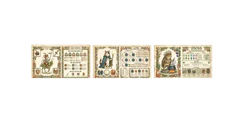 Neo Folk Character Sheets generated by gemini-image