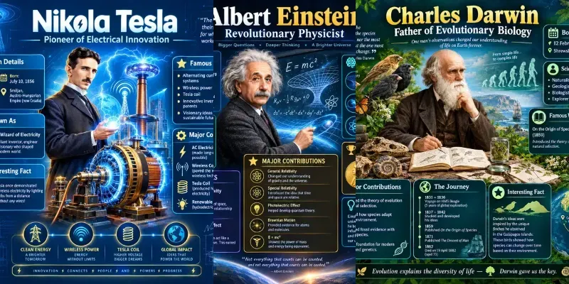 Historical Genius Infographics generated by undefined