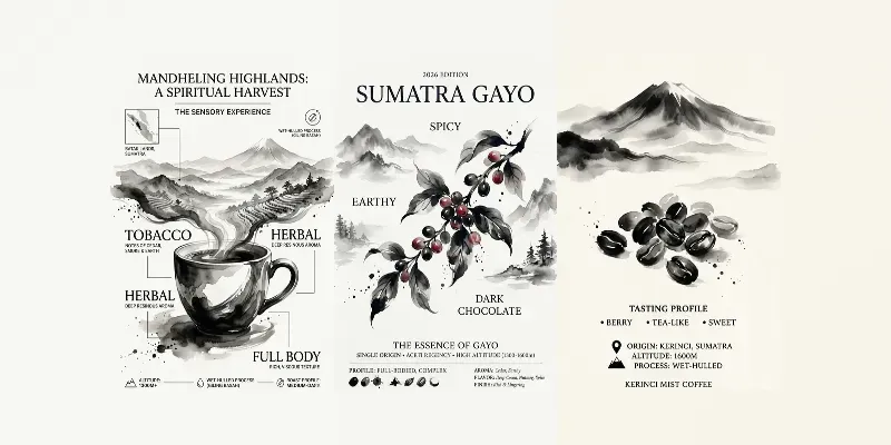 Artistic Coffee Flavor Profile Assets generated by undefined