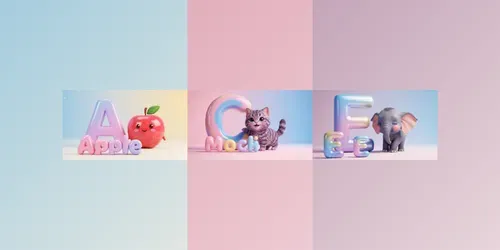 3D Kawaii Alphabet Educational Videos generated by veo