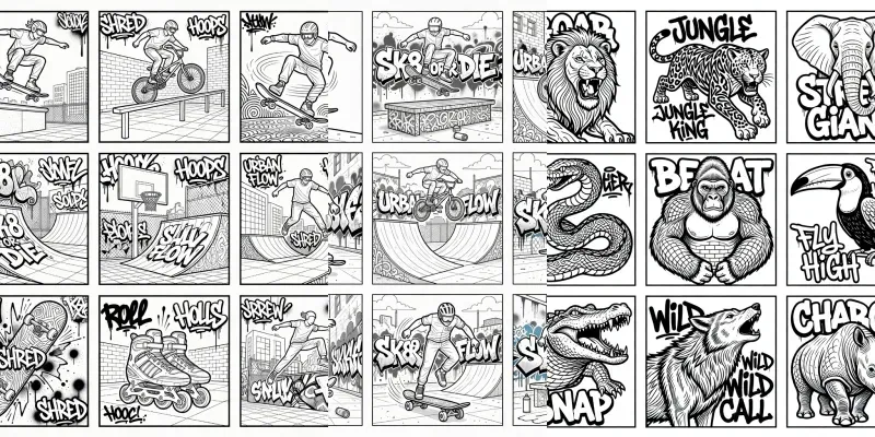 Graffiti Coloring Pages For Every Age generated by undefined