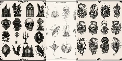 Tattoo Flash Sheet Generator generated by chatgpt-image