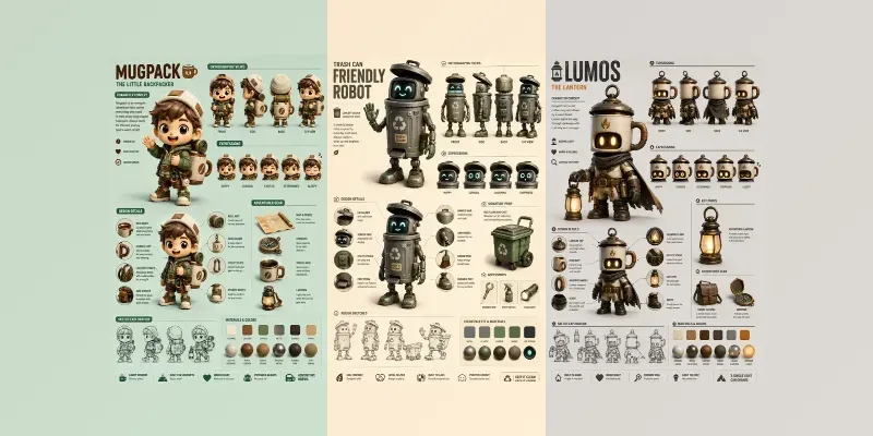Stylized 3D Item Character Designs generated by undefined