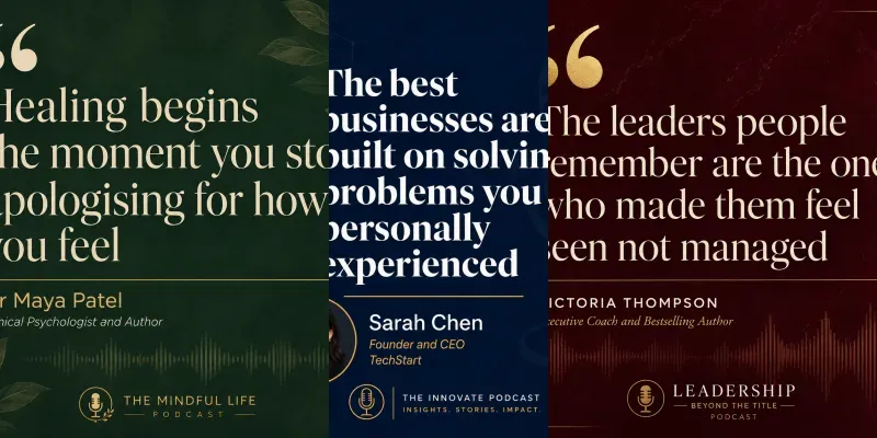 Podcast Guest Quote Card Generator generated by undefined