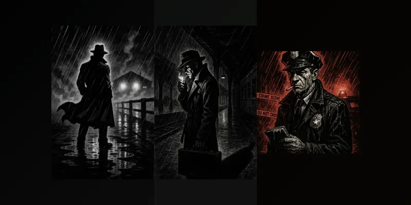 Noir Comic Inks 1940s Film Noir Aesthets generated by undefined