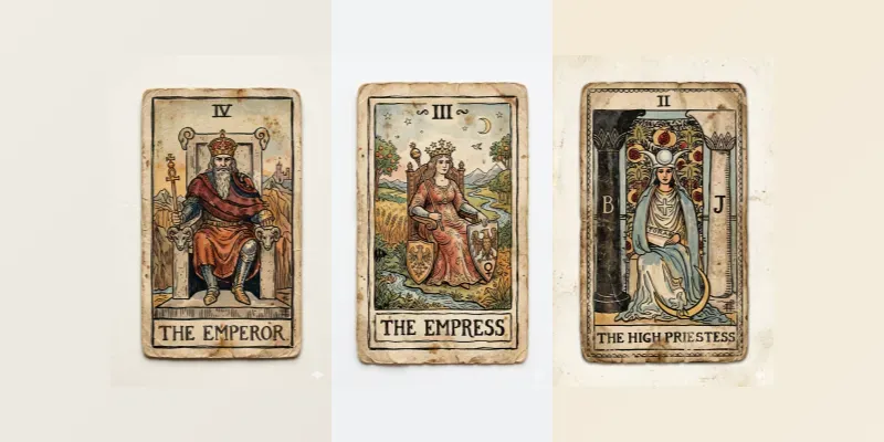 Antique Handdrawn Gypsy Tarot Cards generated by undefined