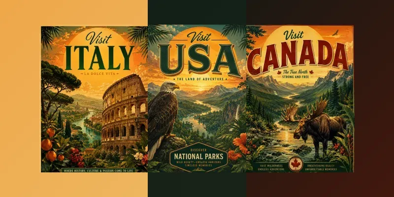 Vintage Travel Poster Makers generated by undefined