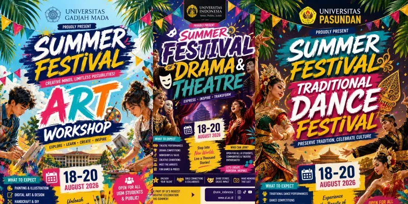 University Summer Festival Posters generated by undefined