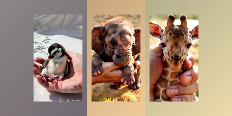 Baby Animals In Your Palms generated by undefined