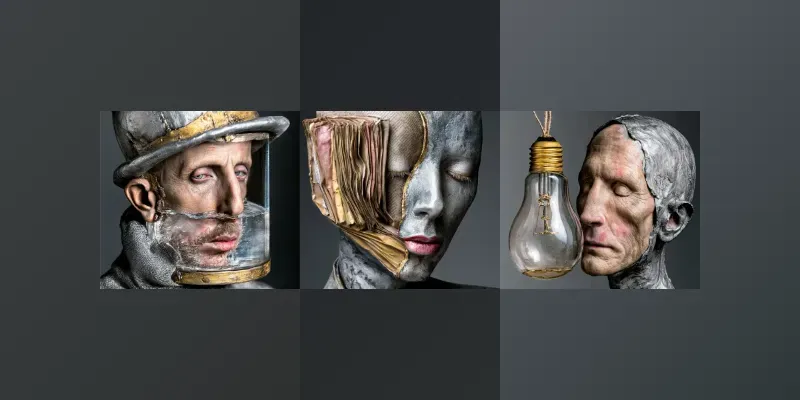 Hyperrealistic Surreal Dark Portrait Art generated by undefined