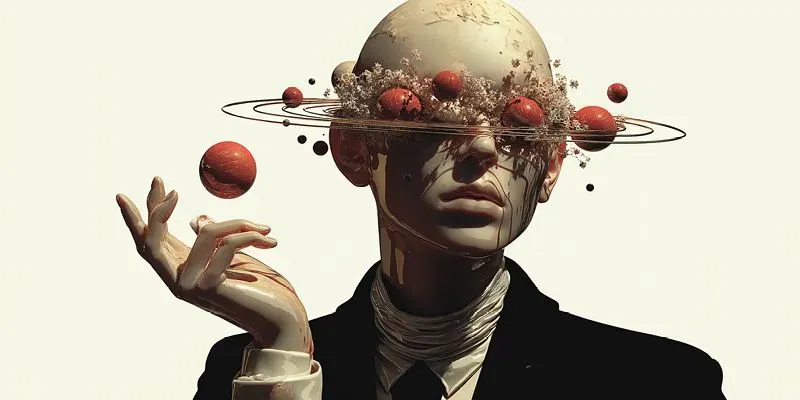 Surreal Marble Portrait Art generated by undefined