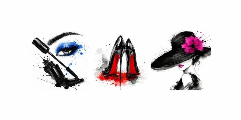 Chic Spot Color Fashion Art generated by undefined