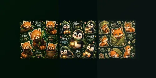 Cute Animal Sticker Sheets generated by chatgpt-image
