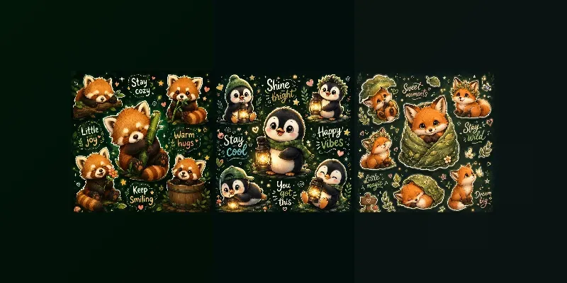 Cute Animal Sticker Sheets generated by undefined