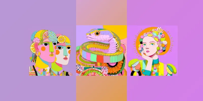 Colorful Psychedelic Illustration Packs generated by undefined