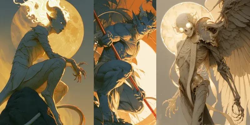 Bizarre Fantasy Creatures generated by undefined