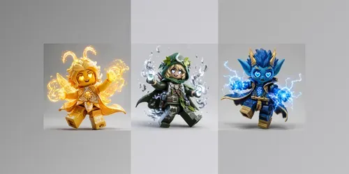 Hearteyed Lego Fantasy Heroes generated by chatgpt-image