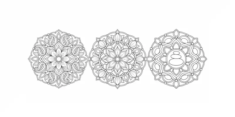 Mandala Coloring Book Calm Motifs