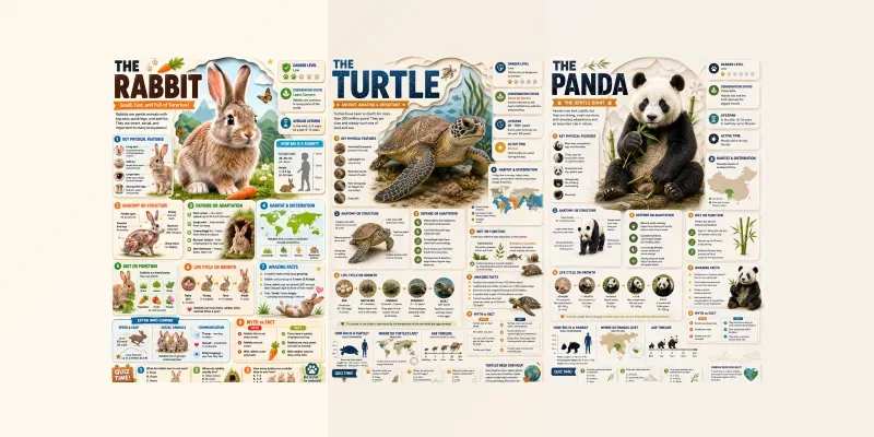 3D Kids Educational Infographic Posters generated by undefined