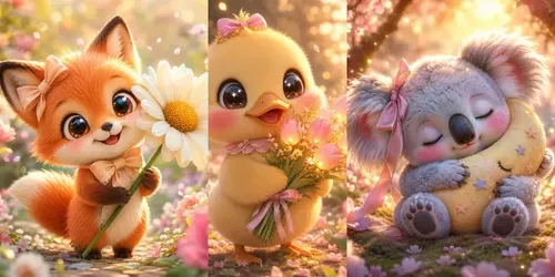 Cute Kawaii Animal Portraits generated by chatgpt-image