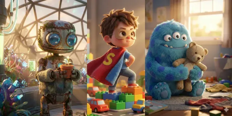 Free Cute 3D Pixar Style Characters generated by undefined