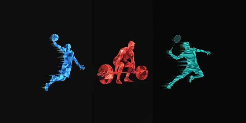 Geometric Action Sports Silhouettes generated by undefined