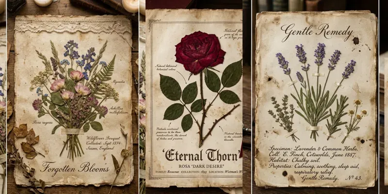 Pressed Flower Specimens generated by undefined