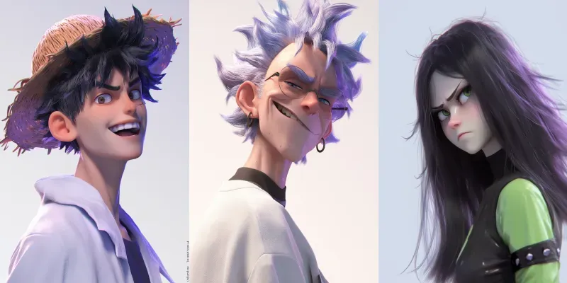 Pixar Style Characters generated by undefined