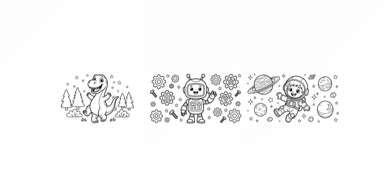 Cartoon Coloring Page Generator Kids generated by undefined