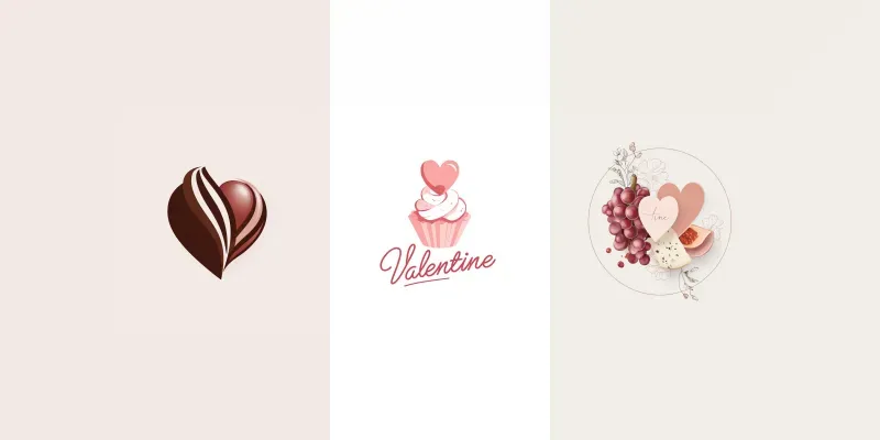 Valentines Food Business Logos generated by undefined