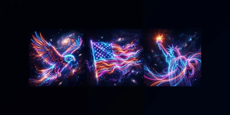 Neon Memorial Day Art generated by undefined