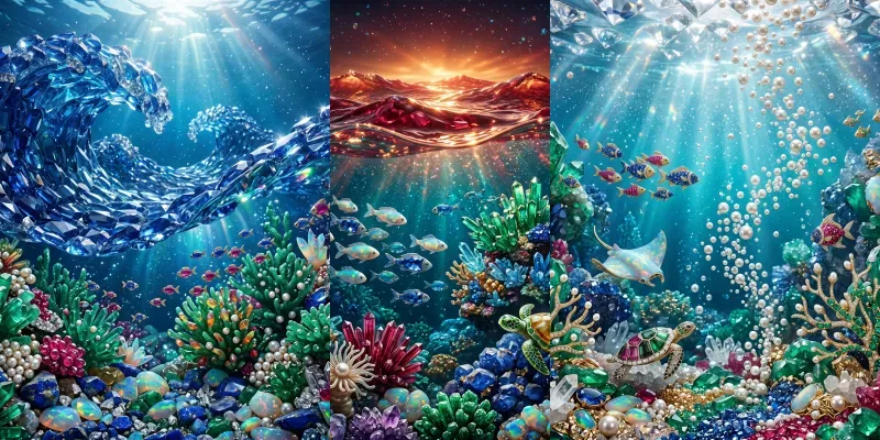 Oceans Forged From Precious Light generated by undefined