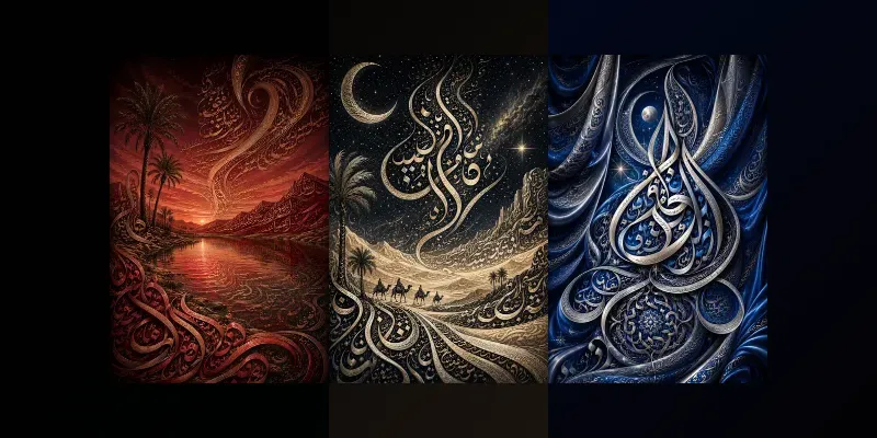 Arabic Calligraphy Tapestry Generator generated by undefined