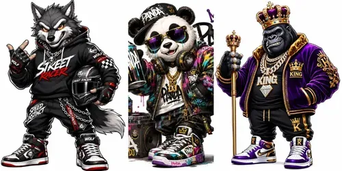 Urban Hype Mascots generated by chatgpt-image