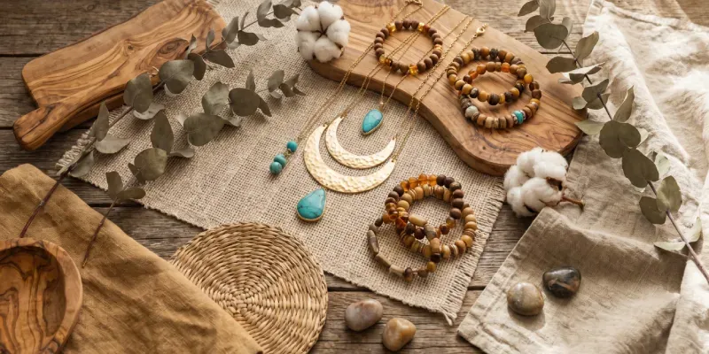 Boho Earth Ritual Jewelry Styling generated by undefined