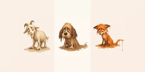 Melted Emotion Animals generated by chatgpt-image