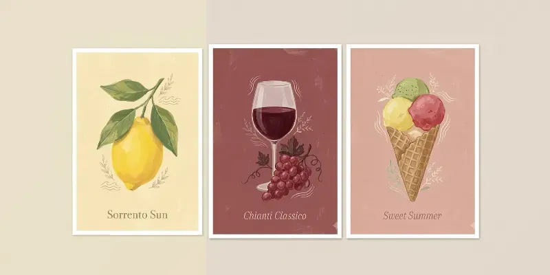 Vintage Italian Posters generated by undefined