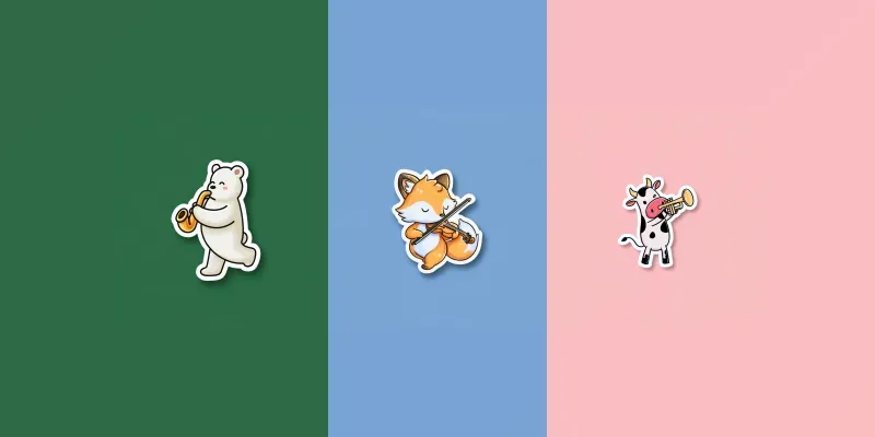 Cartoon Minimalist Sticker Designs generated by undefined