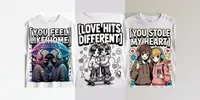 Cute Streetwear Couple Hoodies Tshirts grok-image prompt mini thumbnail